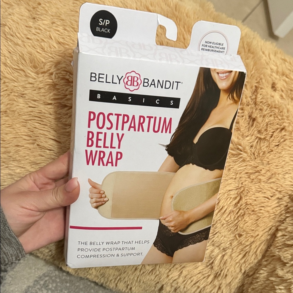 Belly Bandit Basics Postpartum Wrap - Black and Tan